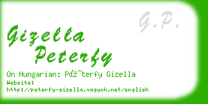 gizella peterfy business card